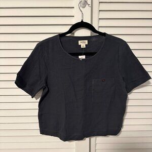 Upwest  Coastal Cotton Cropped Lounge Tee